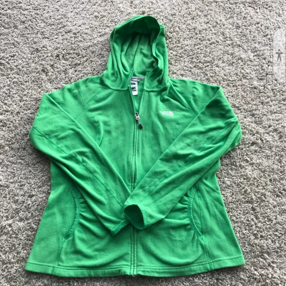 The North Face hooded fleece full zip women's jacket size M